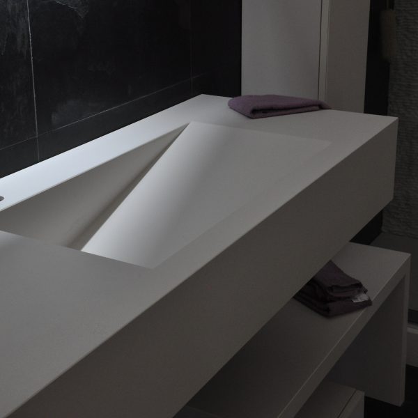 Arredo Bagno in pietra tecnica Neolith color Neve - immagine 4