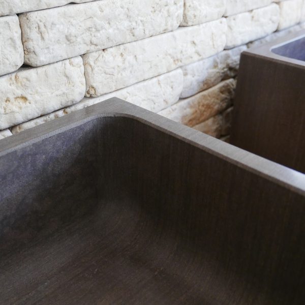 Mobile Bagno in legno e  in pietra naturale wenge - immagine 2